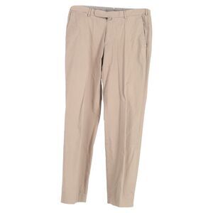 Ermenegildo Zegna Straight-Leg Trousers in Brown Cotton